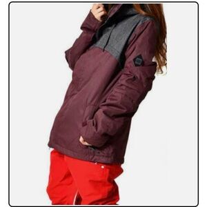 686 Women's Burgundy and Gray Women Parklan Mystique Insulated Jacket
